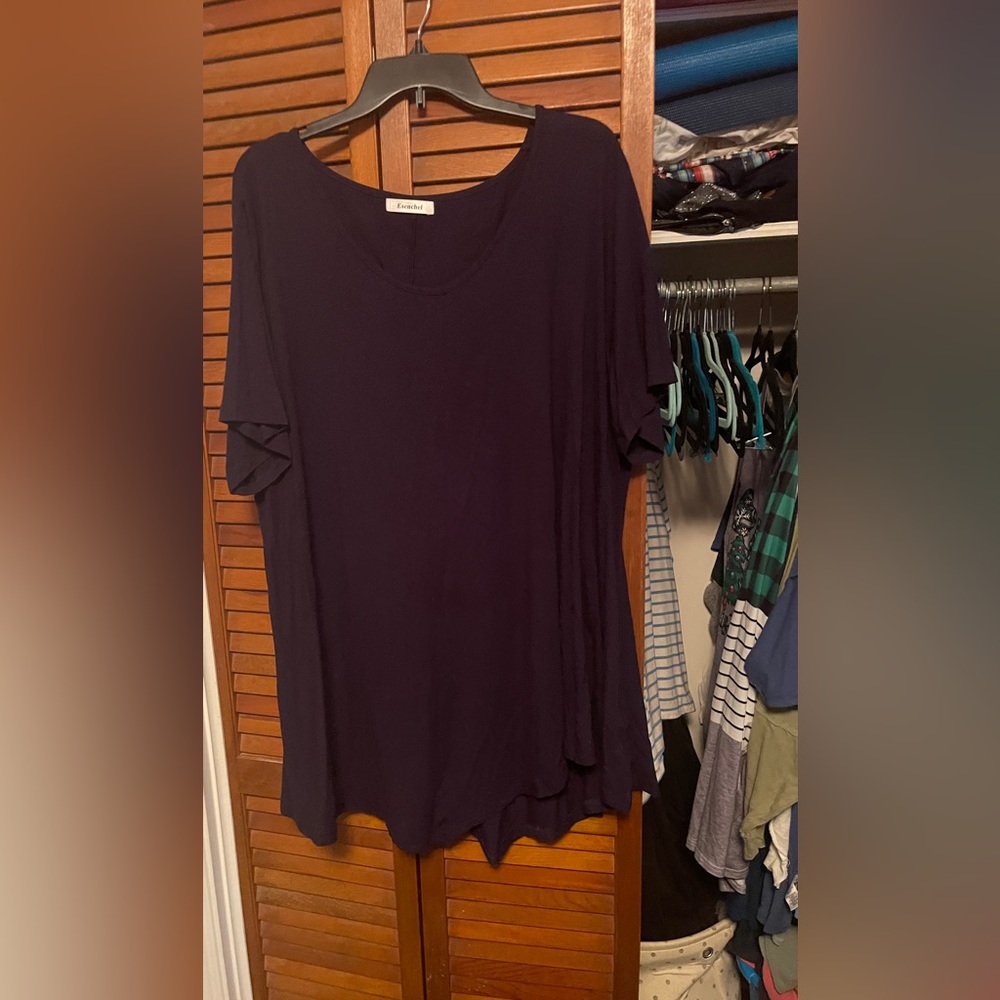 Catherines Deep Blue Short Sleeve Top